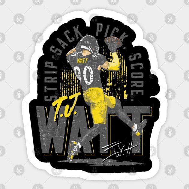 T.J. Watt Pittsburgh Strut Sticker by ClarityMacaws